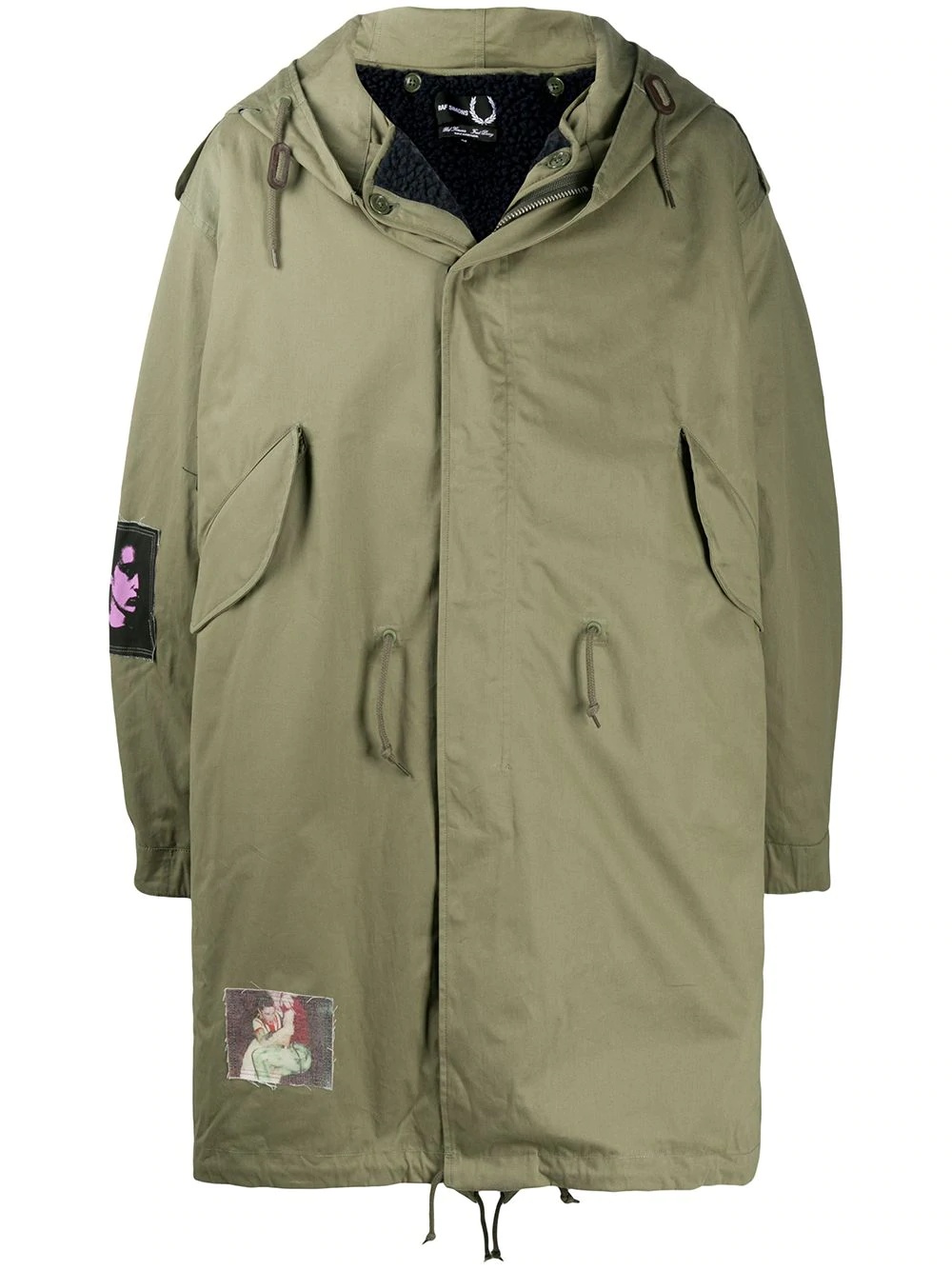 oversized mid-length parka - 1