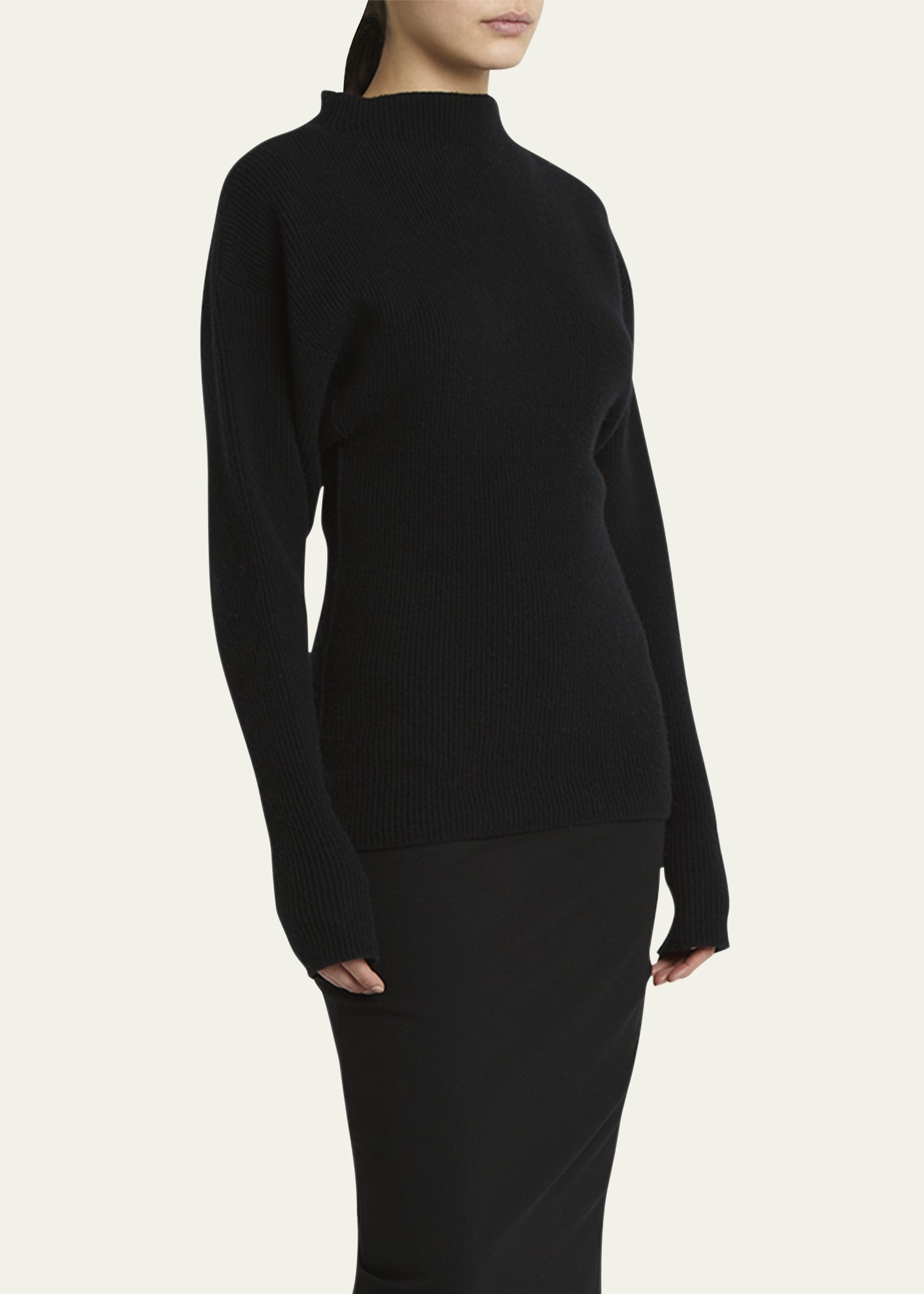 Darne Dolman-Sleeve Fitted-Waist Sweater - 4