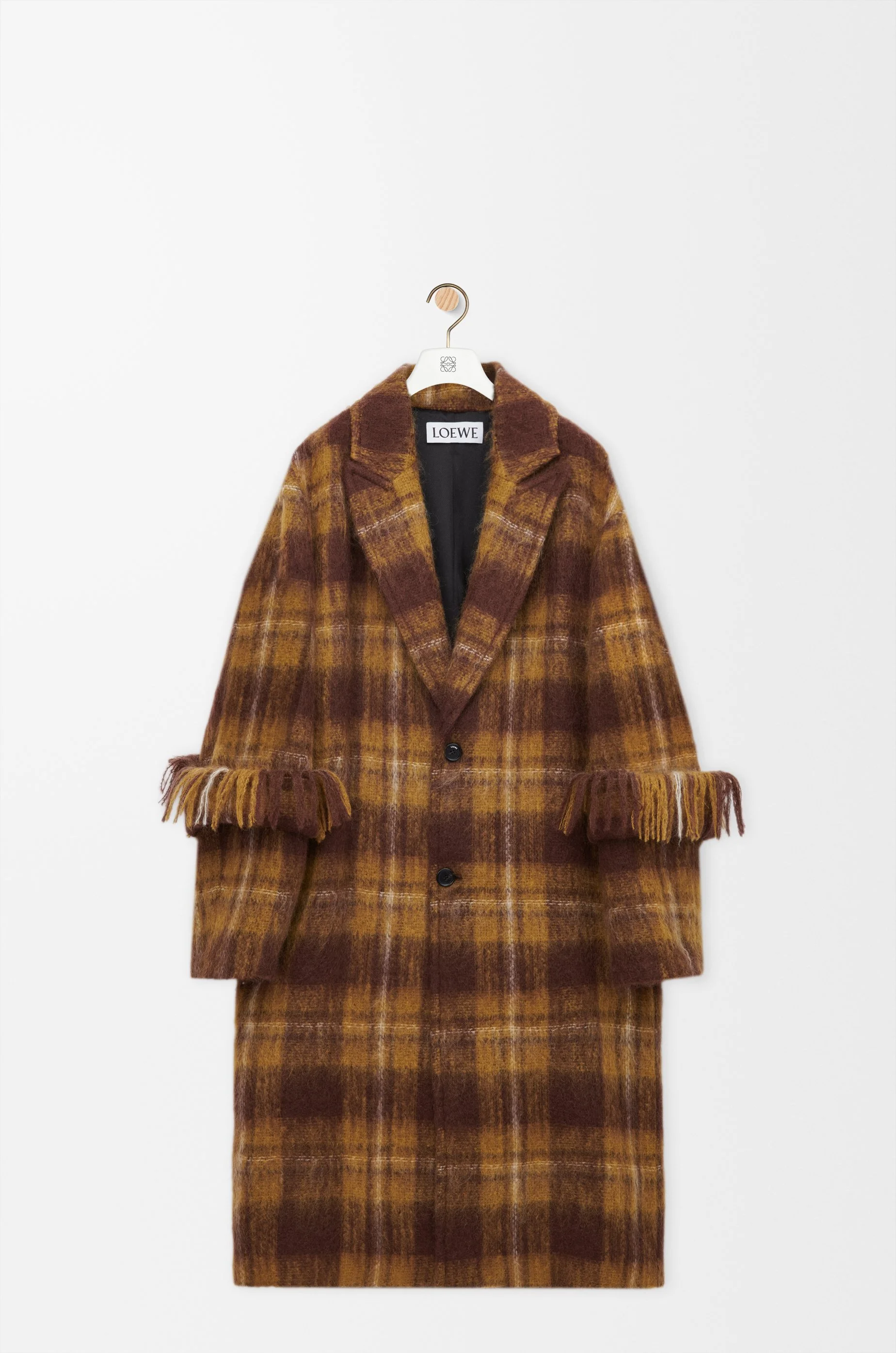 Coat in mohair and wool blend - 1