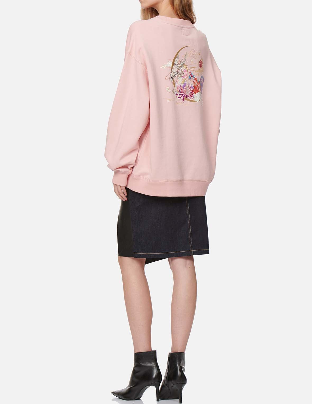 Moonlight Dragon Print Sweatshirt - 5