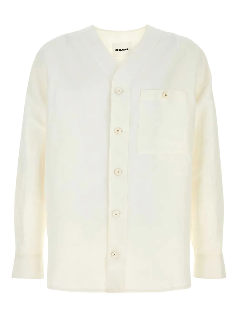 buttoned chest-pocket shirt - 1