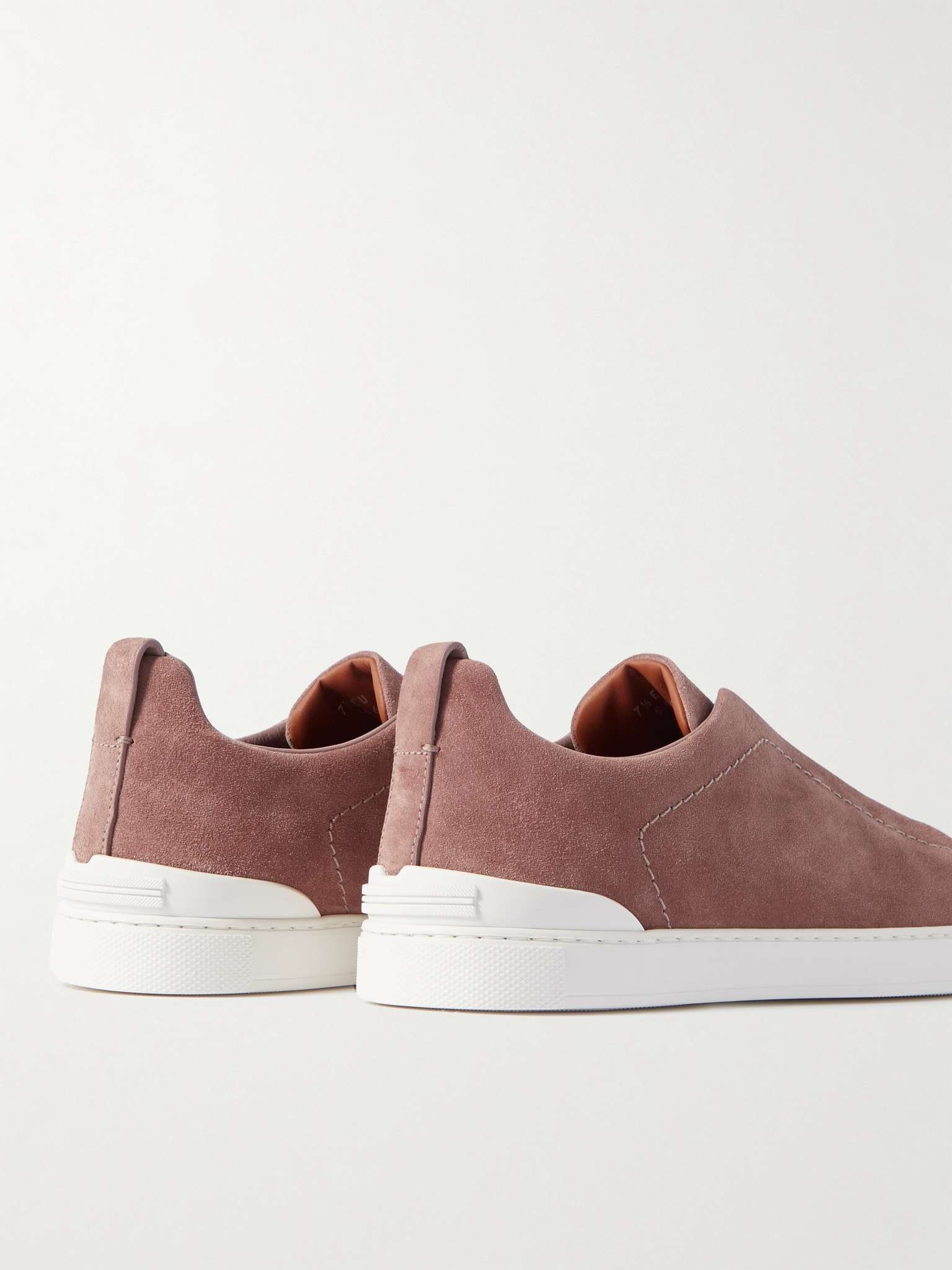 Triple Stitch Suede Sneakers - 5
