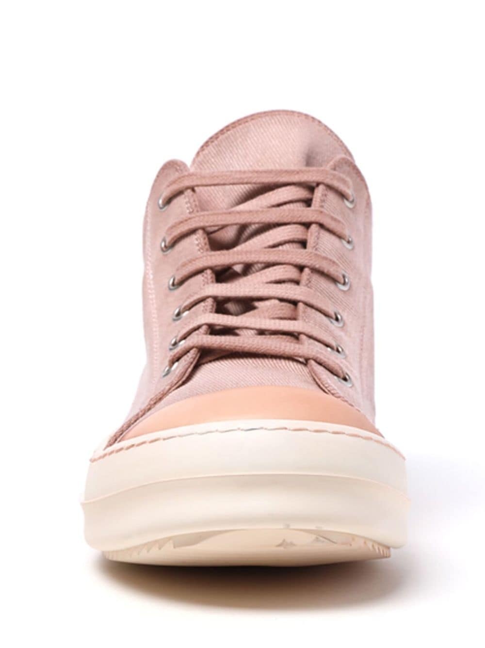 high-top lace-up canvas sneakers - 4