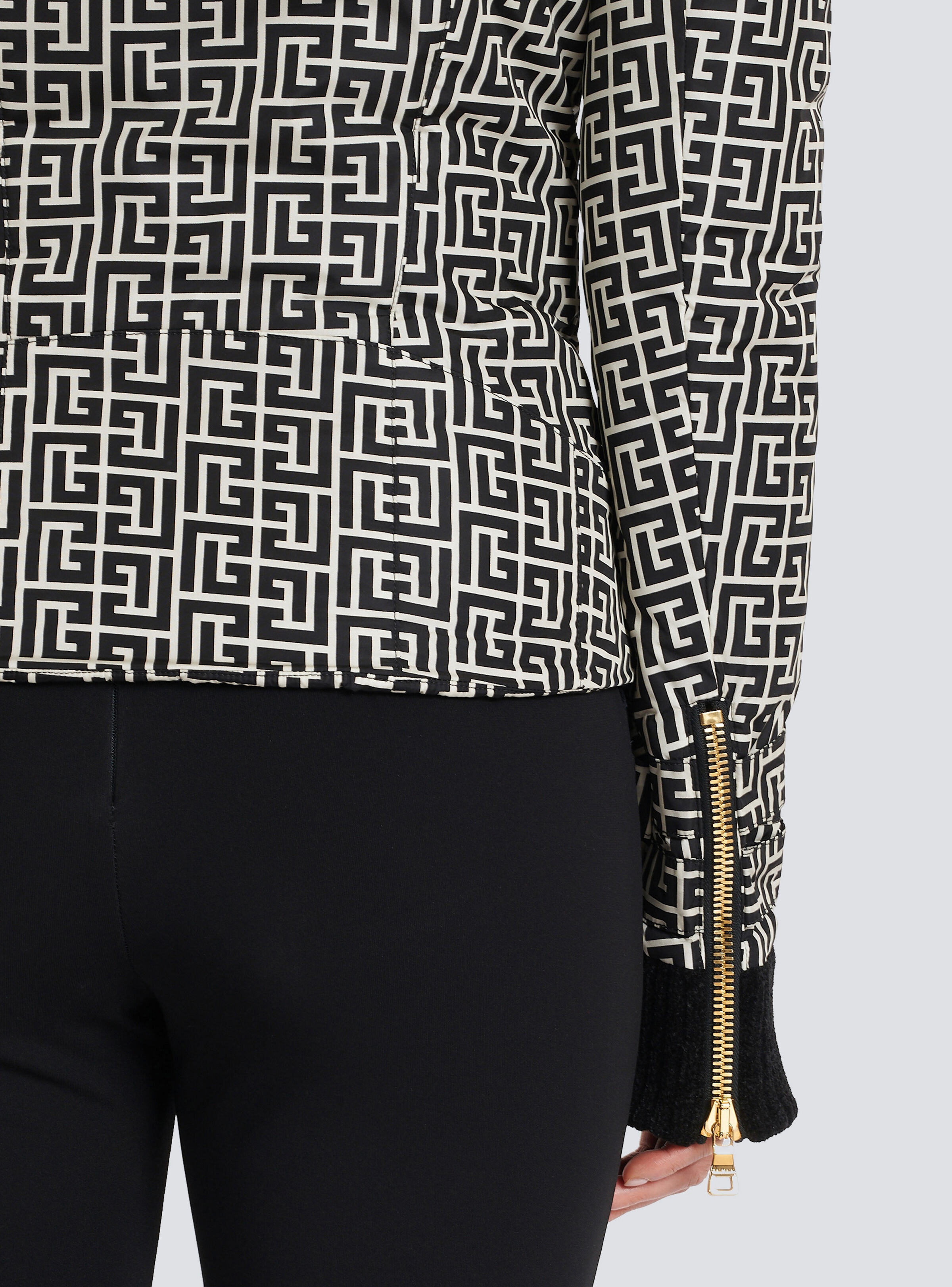 Balmain monogram print jacket - 9