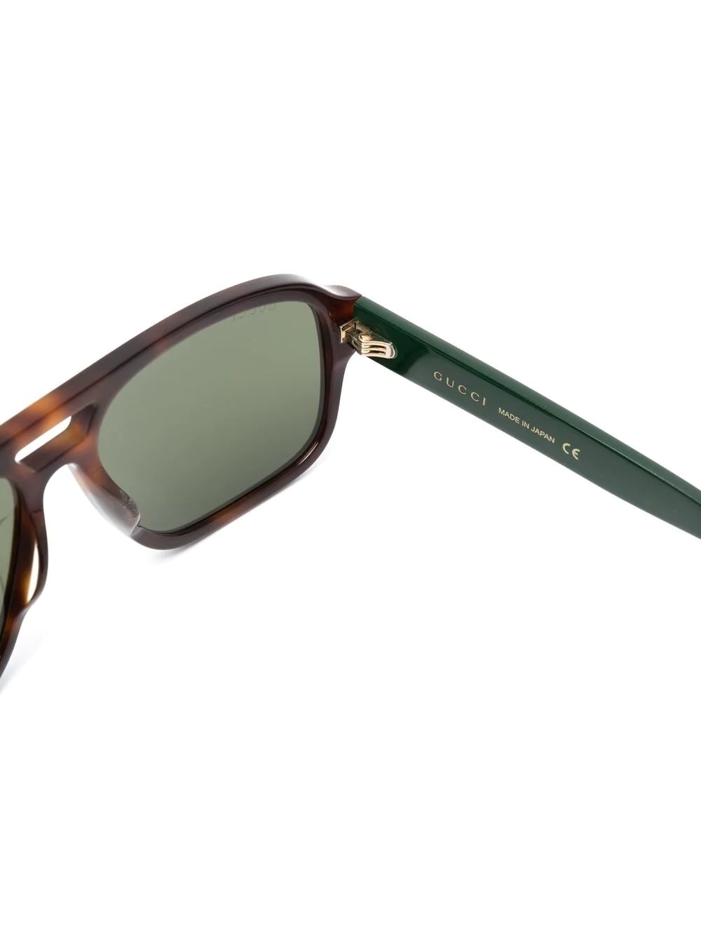 tortoiseshell-effect Web-stripe sunglasses - 3