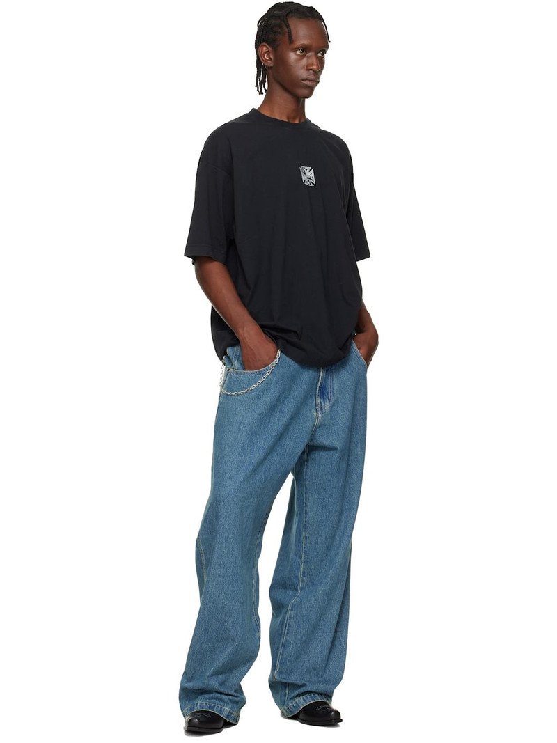 VETEMENTS Black Biker Cross Logo T-shirt outlook