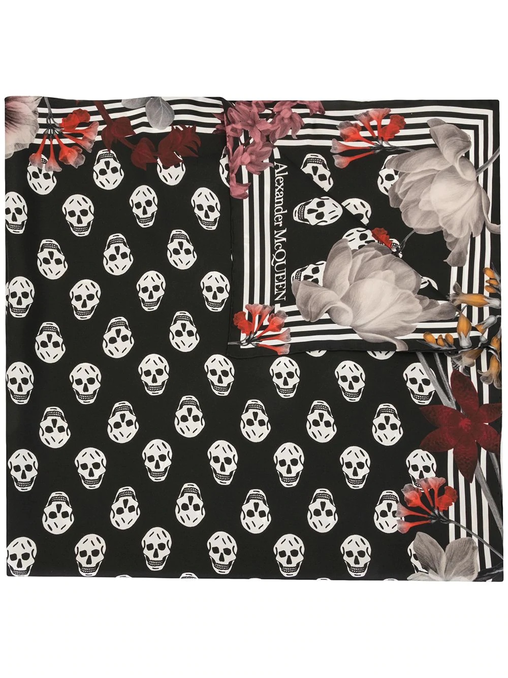 skull-print scarf - 1