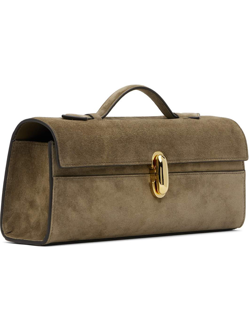 SAVETTE Taupe Slim Symmetry Pochette Bag outlook