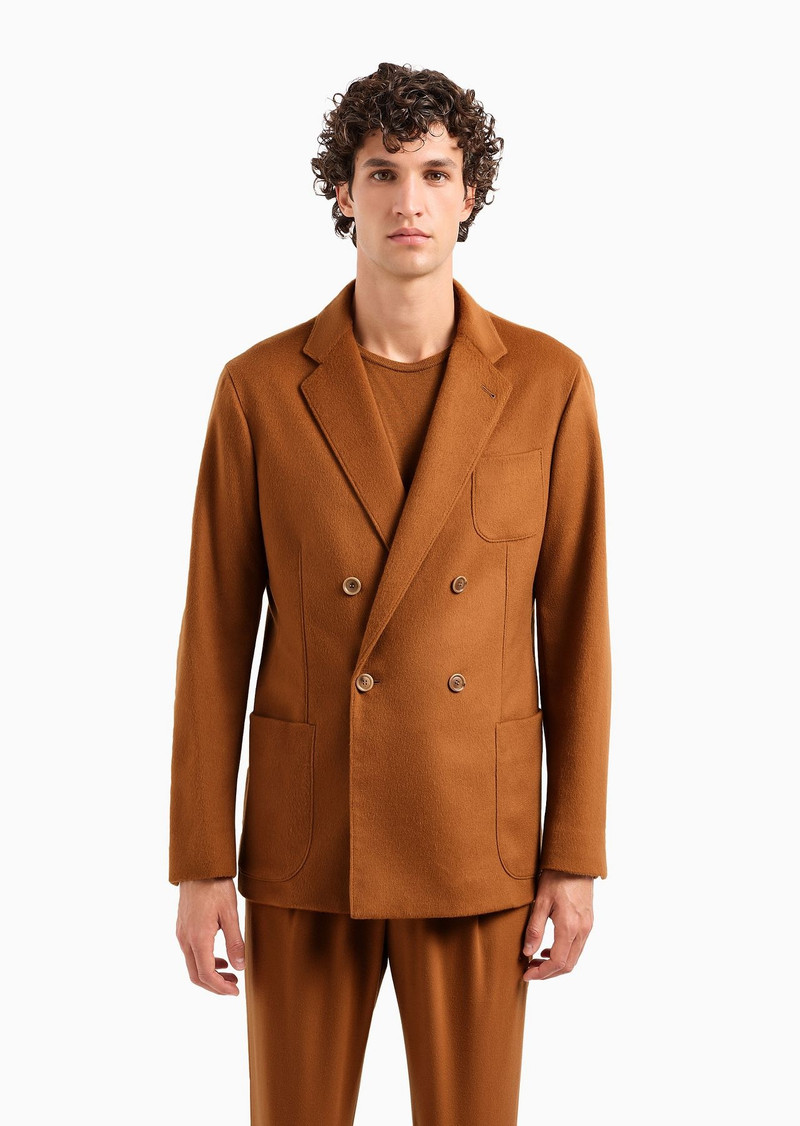 Giorgio Armani Vicuña double-breasted jacket in pure lightweight vicuña cloth 2