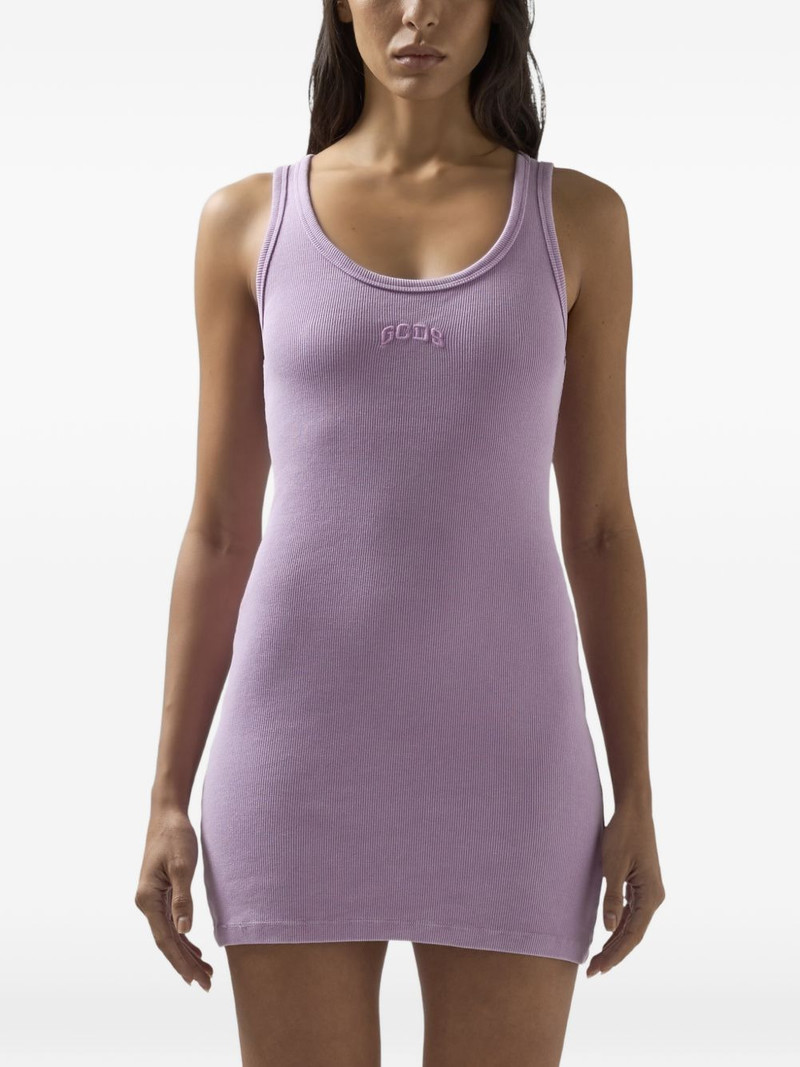 ribbed-knit log-detail mini dress 3