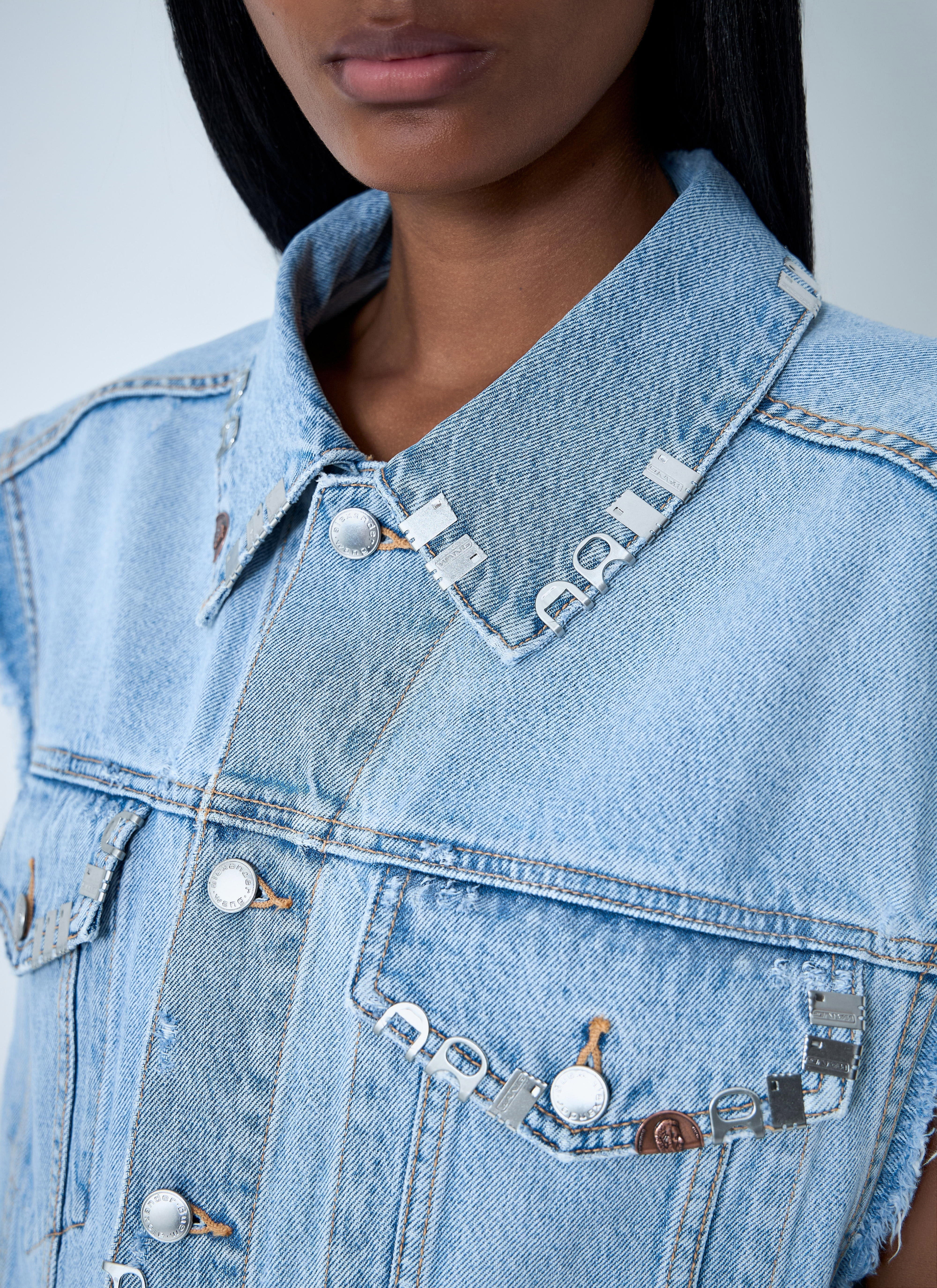 Alexander Wang Women Distressed Denim Vest - 5