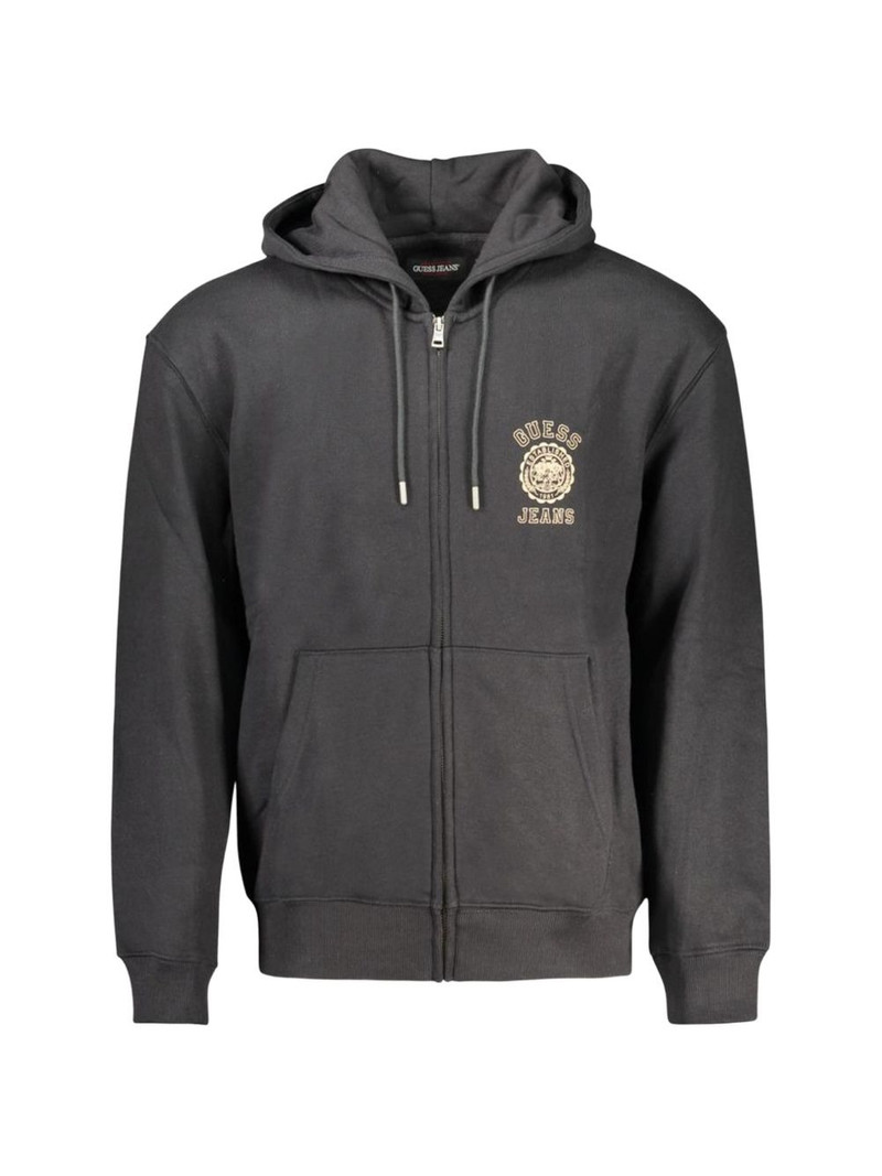 logo-embroidered zip-up hoodie 1