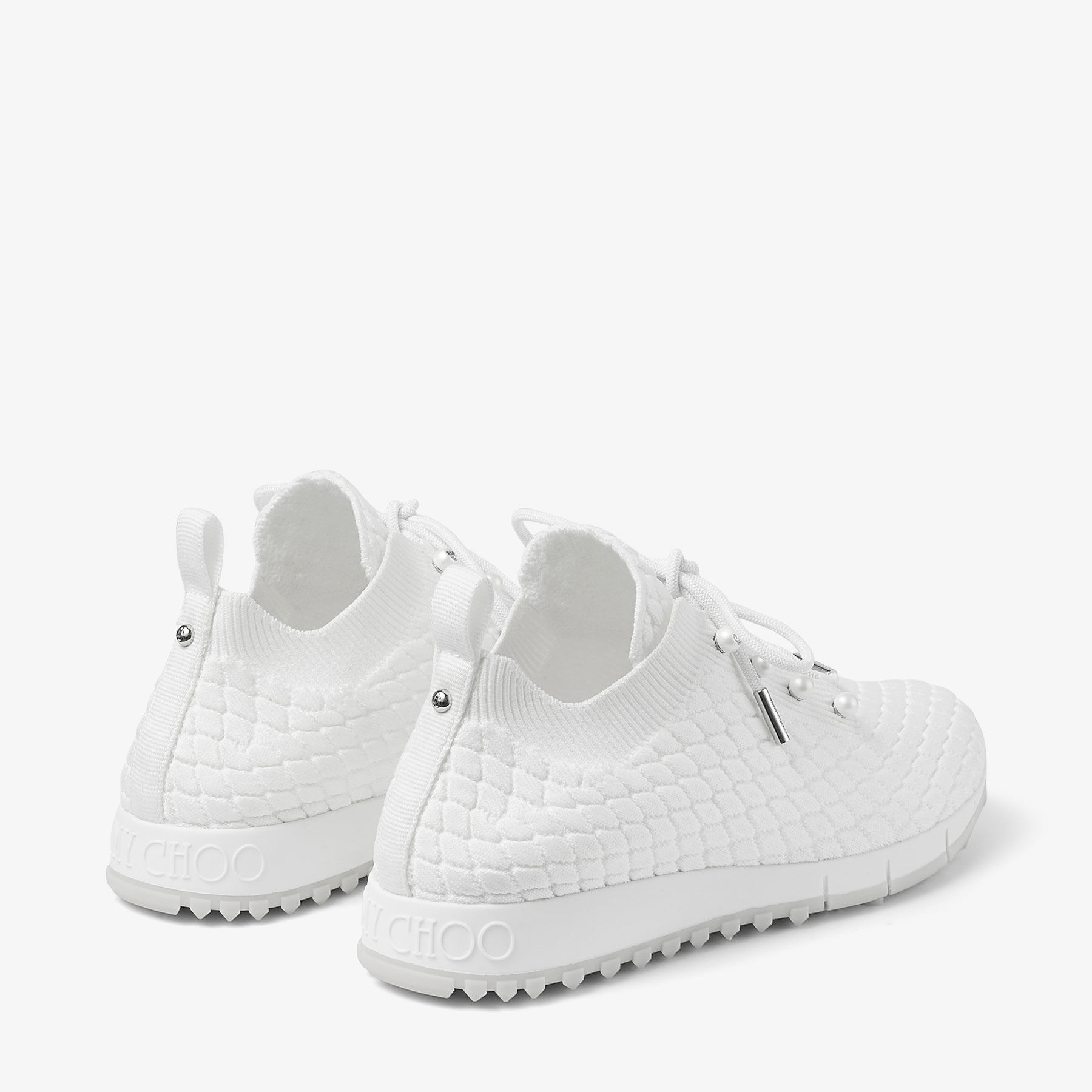 Veles
White Textured Knit Trainers - 5