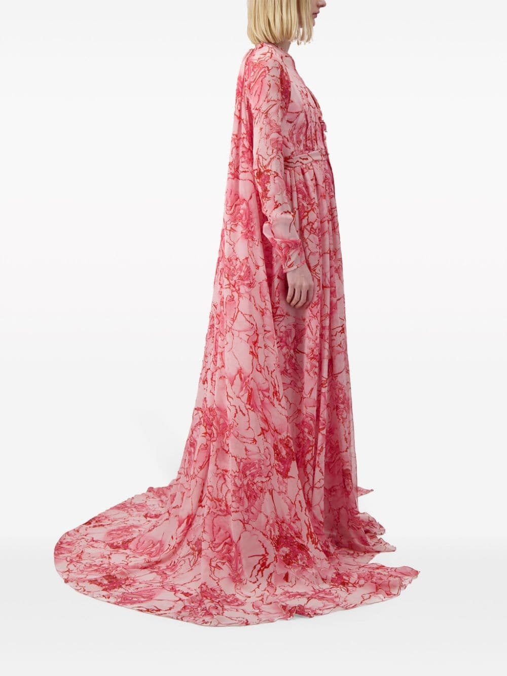 floral-print georgette gown - 5
