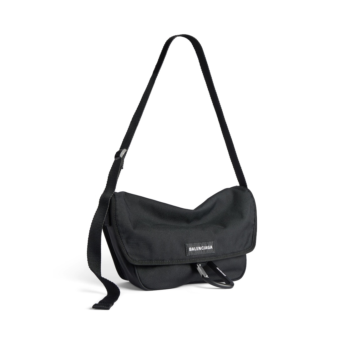 Men's Explorer Flap Messenger Bag Small in Black - 2