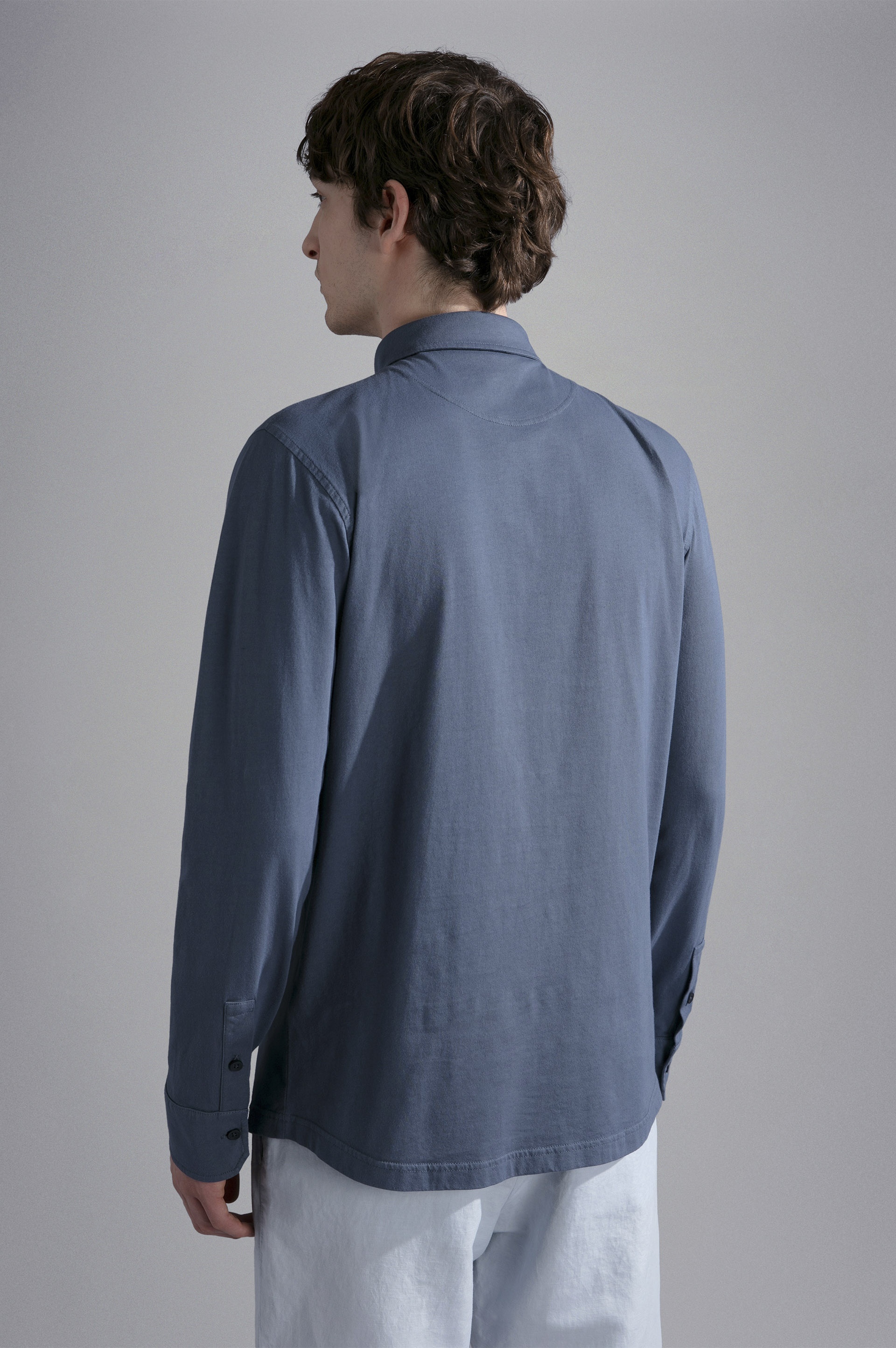 GARMENT DYED COTTON SHIRT - 3