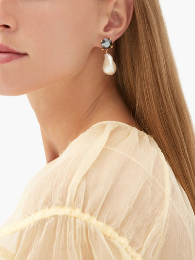 Chloé Crystal and baroque-pearl earrings outlook