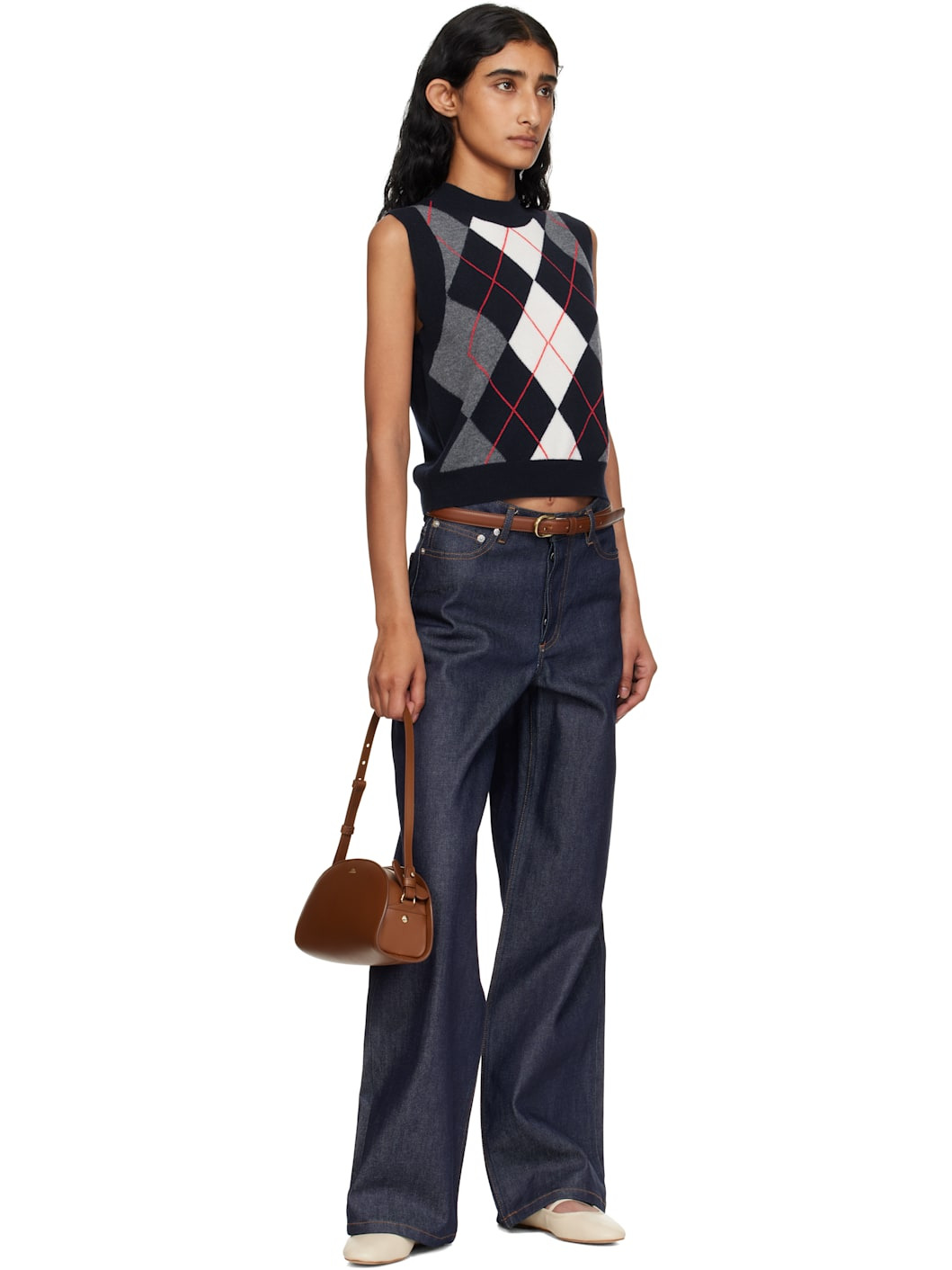 Tan Demi-Lune Shoulder Bag - 4