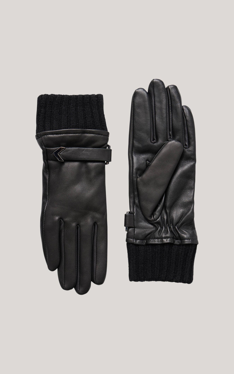MACKAGE FIA (R)Leather driving glove with knit cuff outlook