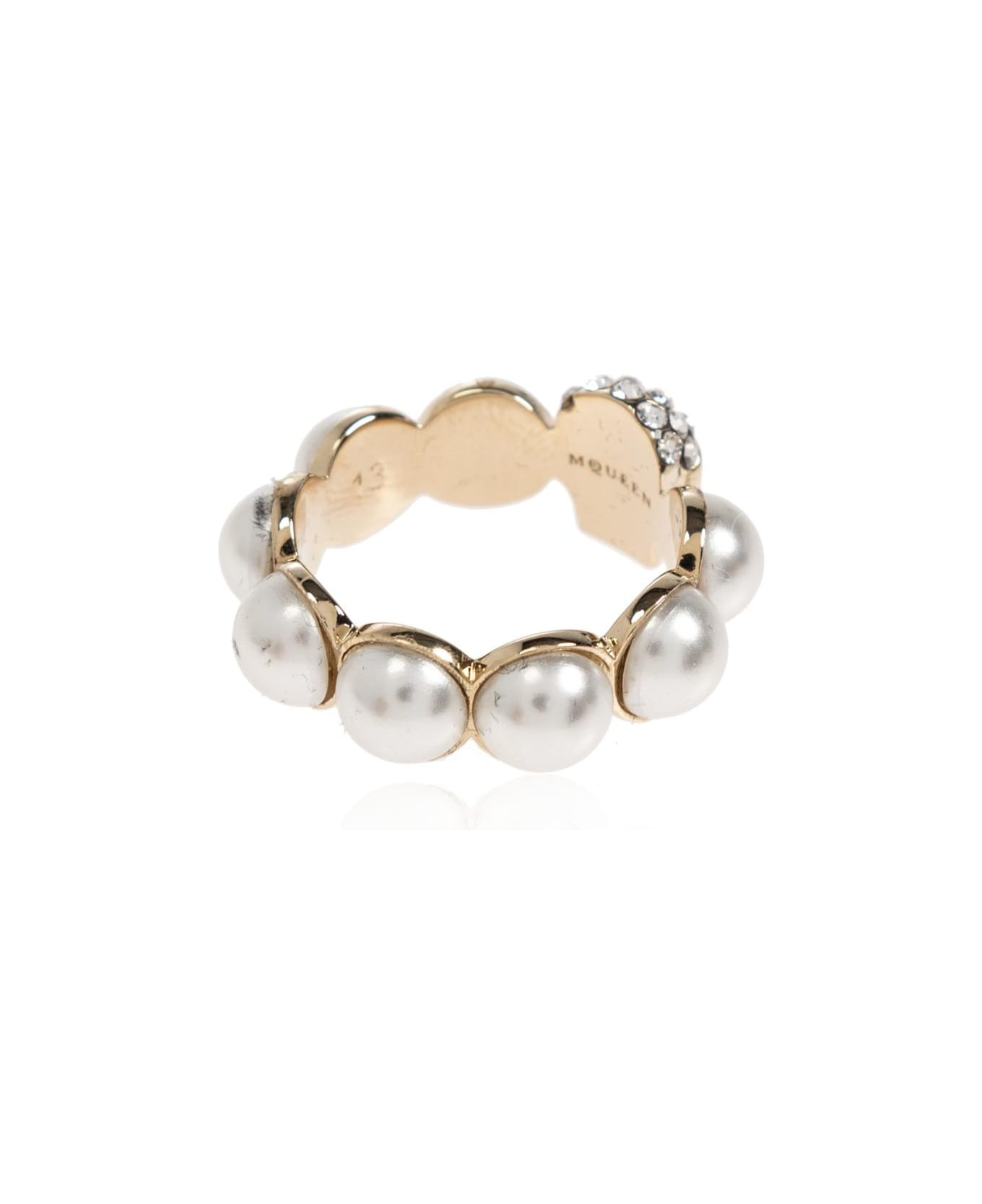 Alexander Mcqueen Ring With Shimmering Crystals - 3