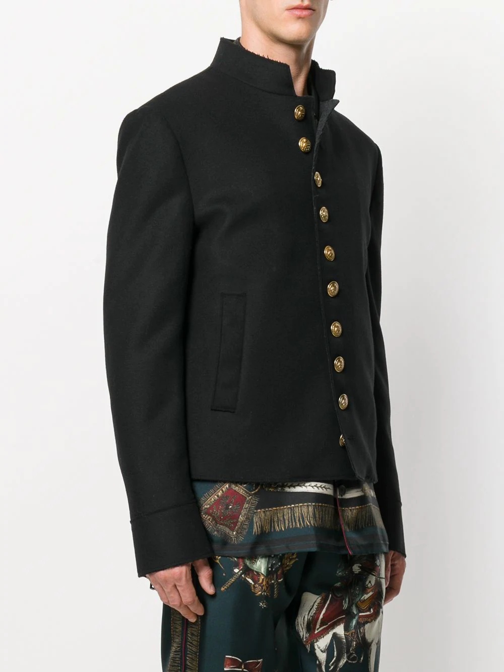 buttoned military jacket - 3