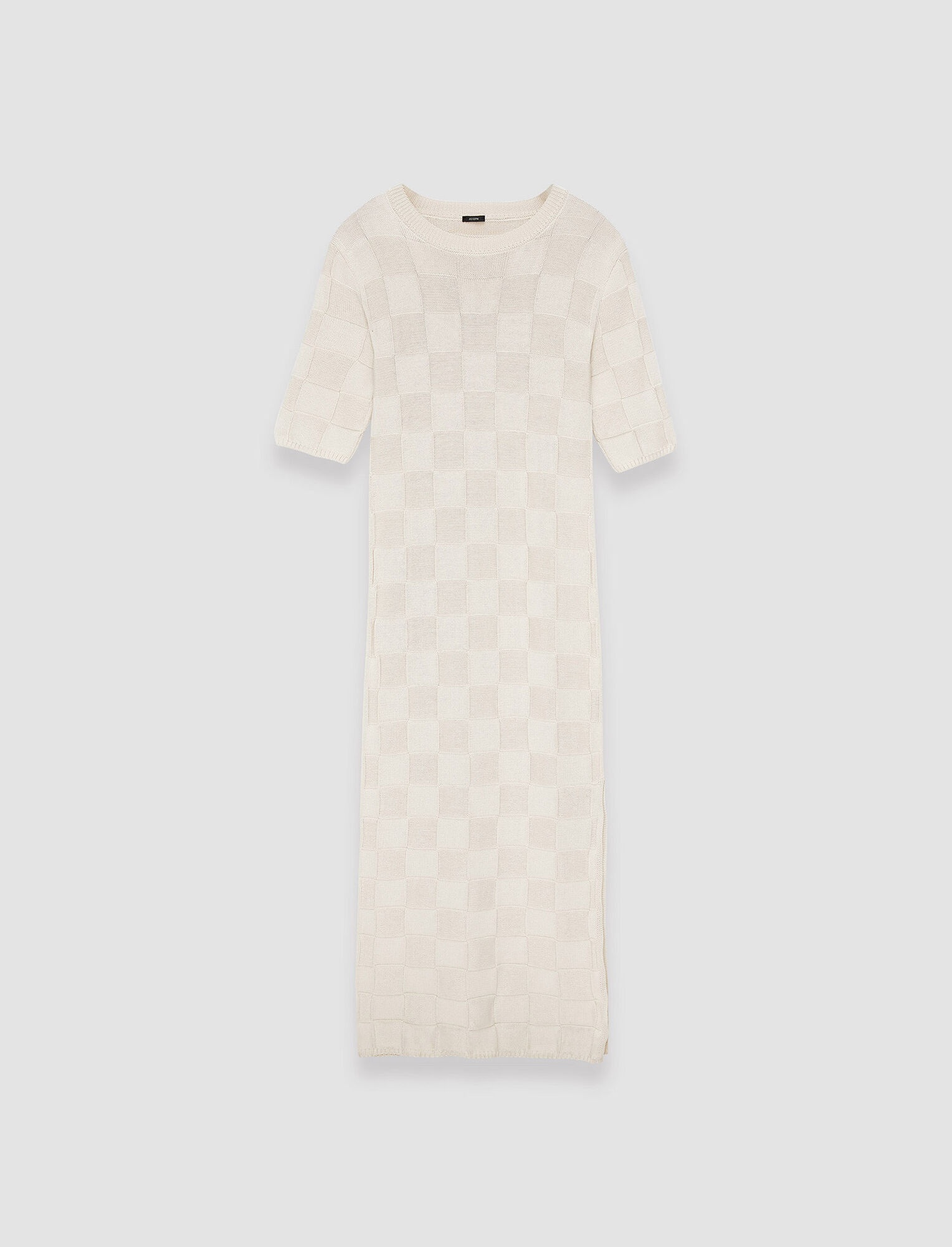 Textured Vichy Knitted Dress - 1