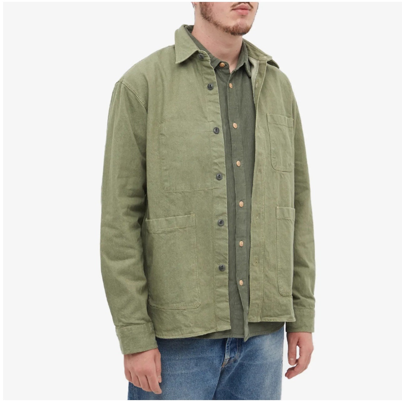 Officine Générale Theodore Chore Jacket - Light Olive - S - 2