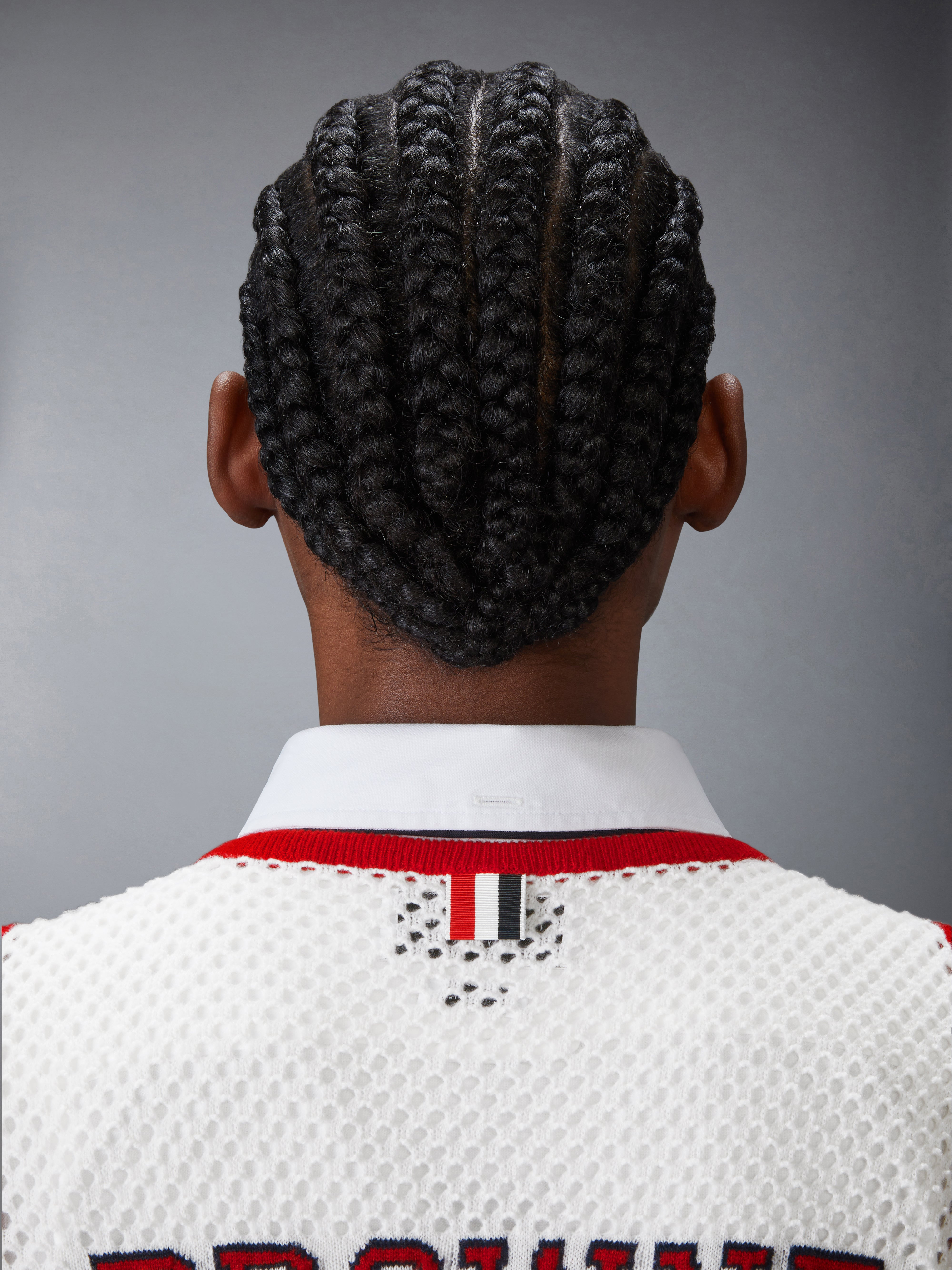 INTARSIA CASHMERE MESH BASKETBALL JERSEY - 11