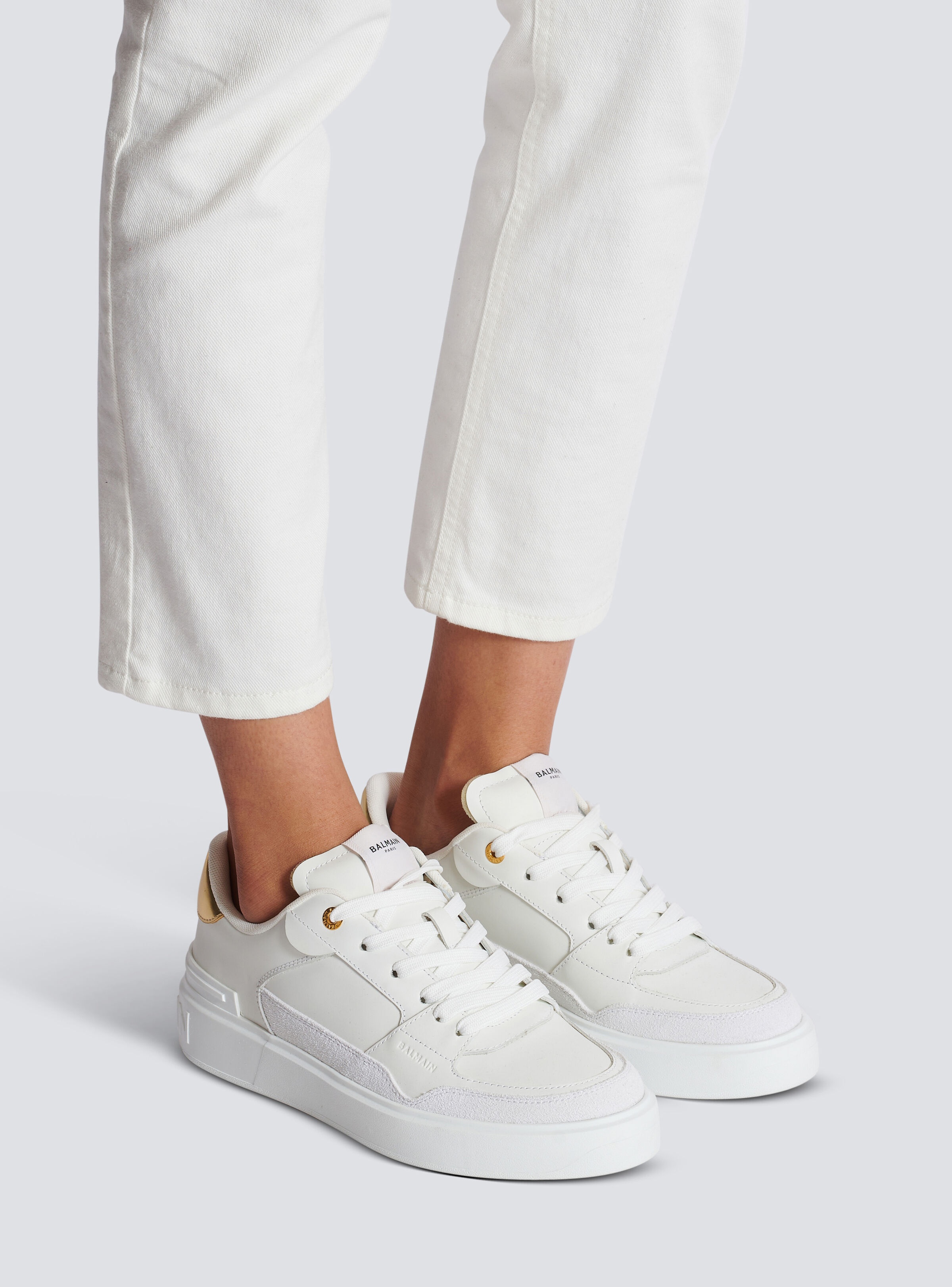 Balmain B-Court Flip trainers in calfskin | REVERSIBLE