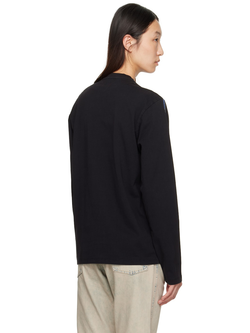 Black Slogan Long Sleeve T-shirt - 3