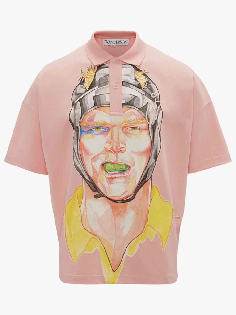 OVERSIZED PRINTED POLO SHIRT - 1