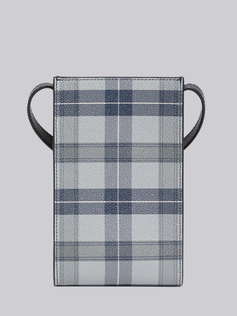 Tartan Pebble Grain Leather Crossbody Phone Holder 3
