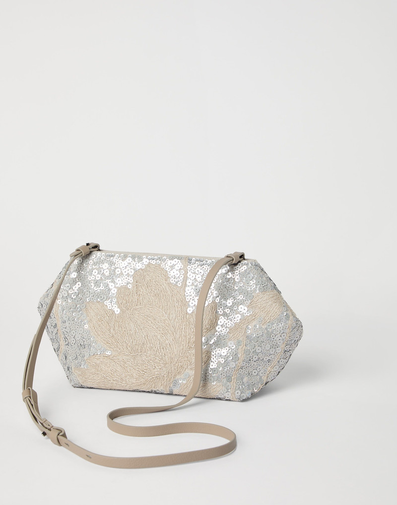 Brunello Cucinelli Magnolia embroidery bag outlook
