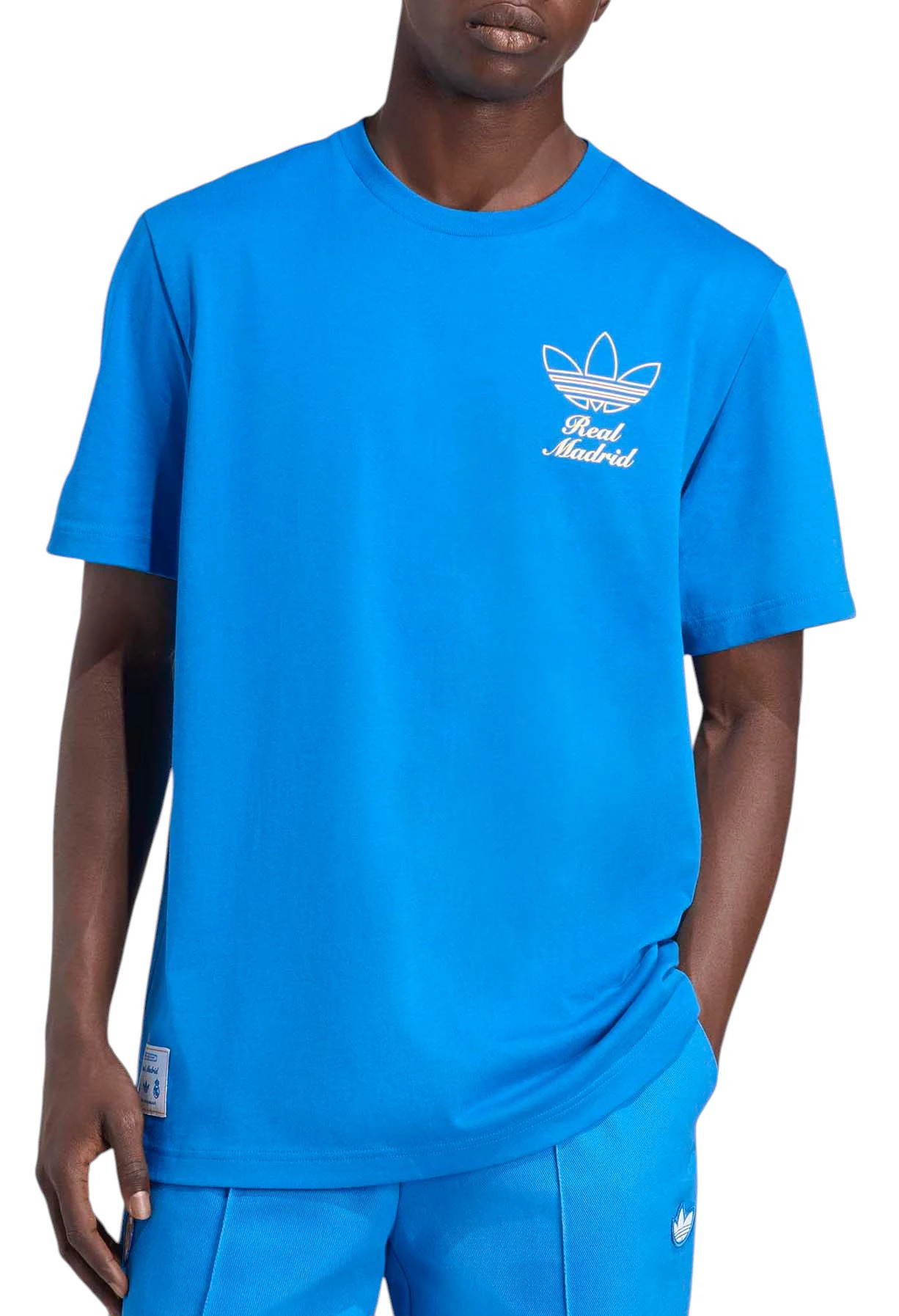 adidas Adult Real Madrid 2025-26 Blue Vintage Third Short Sleeve T-Shirt - 1