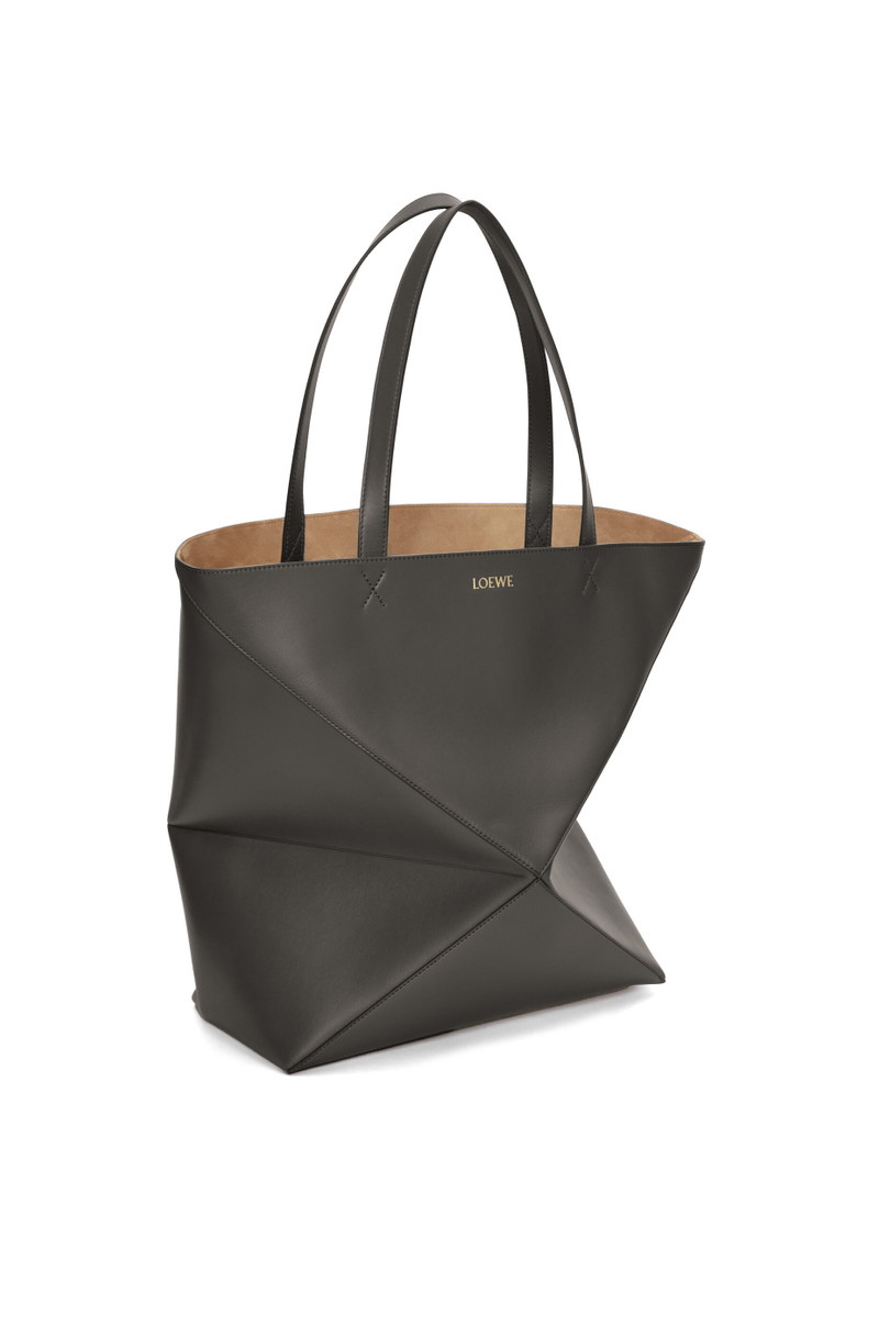 Loewe XL Puzzle Fold tote in shiny calfskin outlook