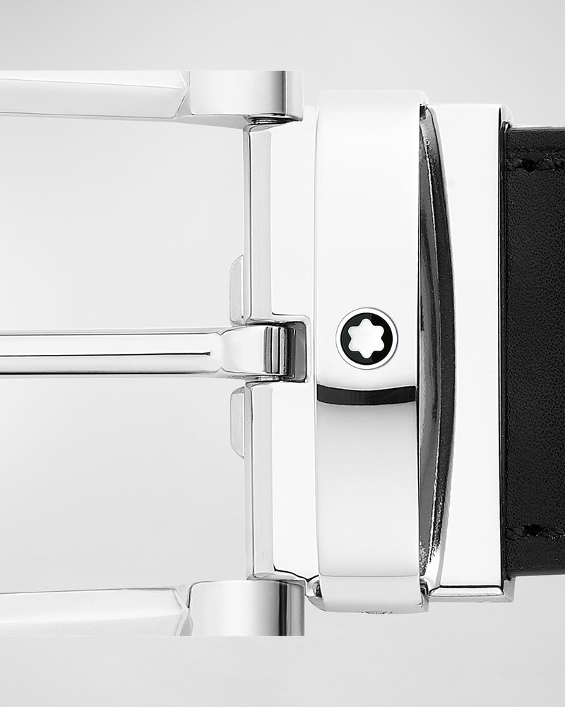 Montblanc Men's Horseshoe Reversible Leather Belt outlook