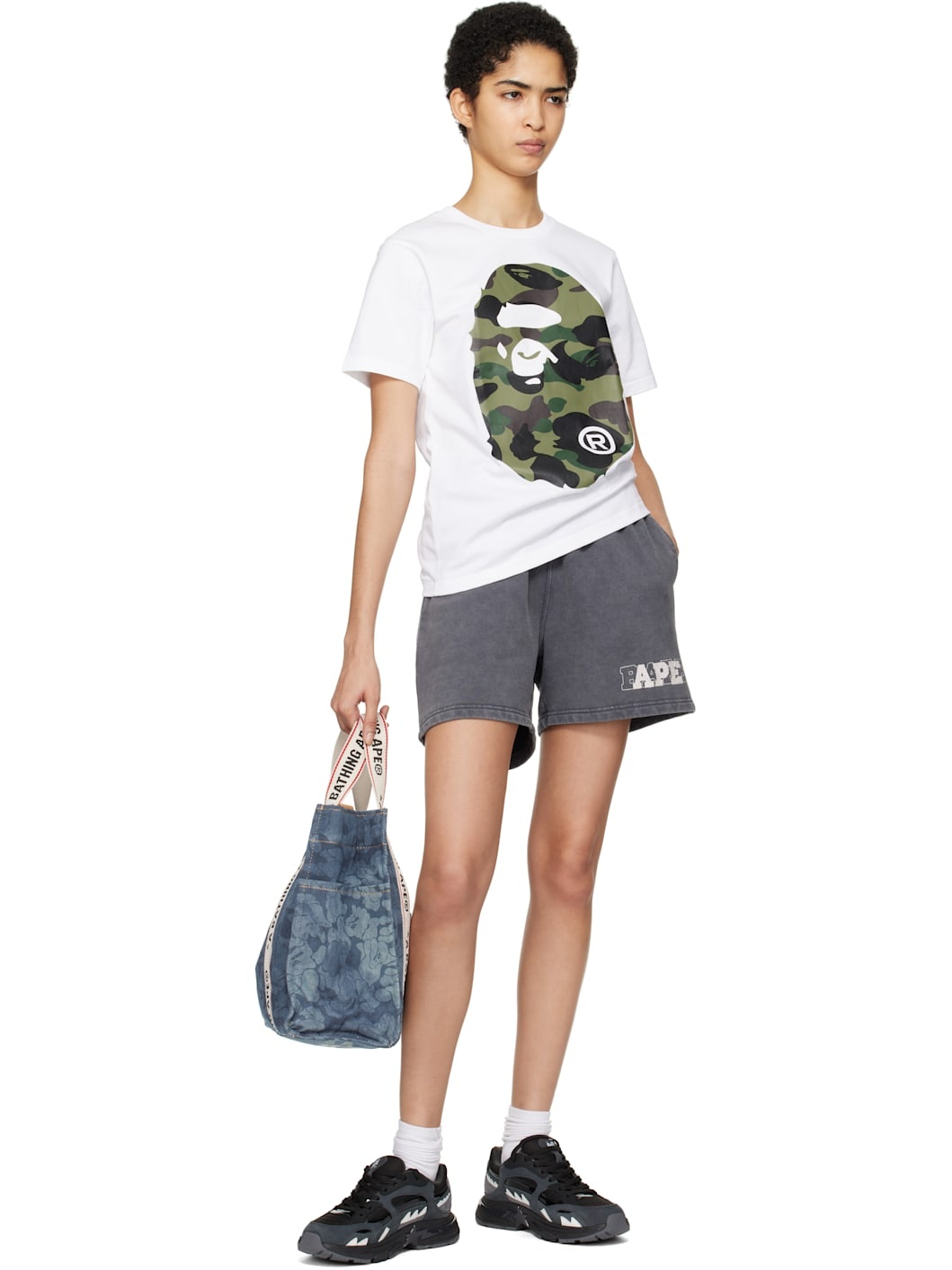 White 1st Camo Big Ape Head T-shirt - 4