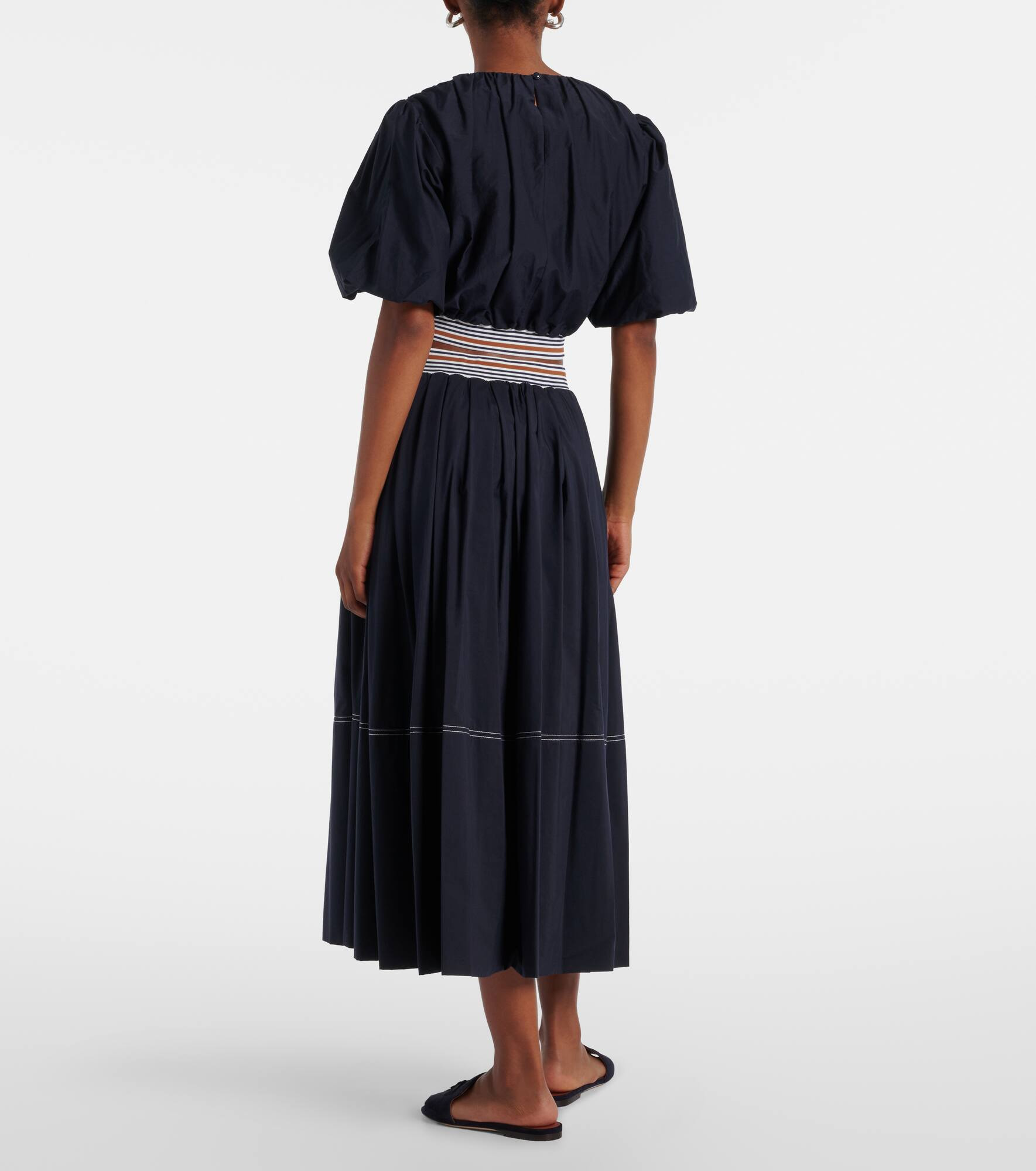 Gabriela cotton and silk crop top - 3