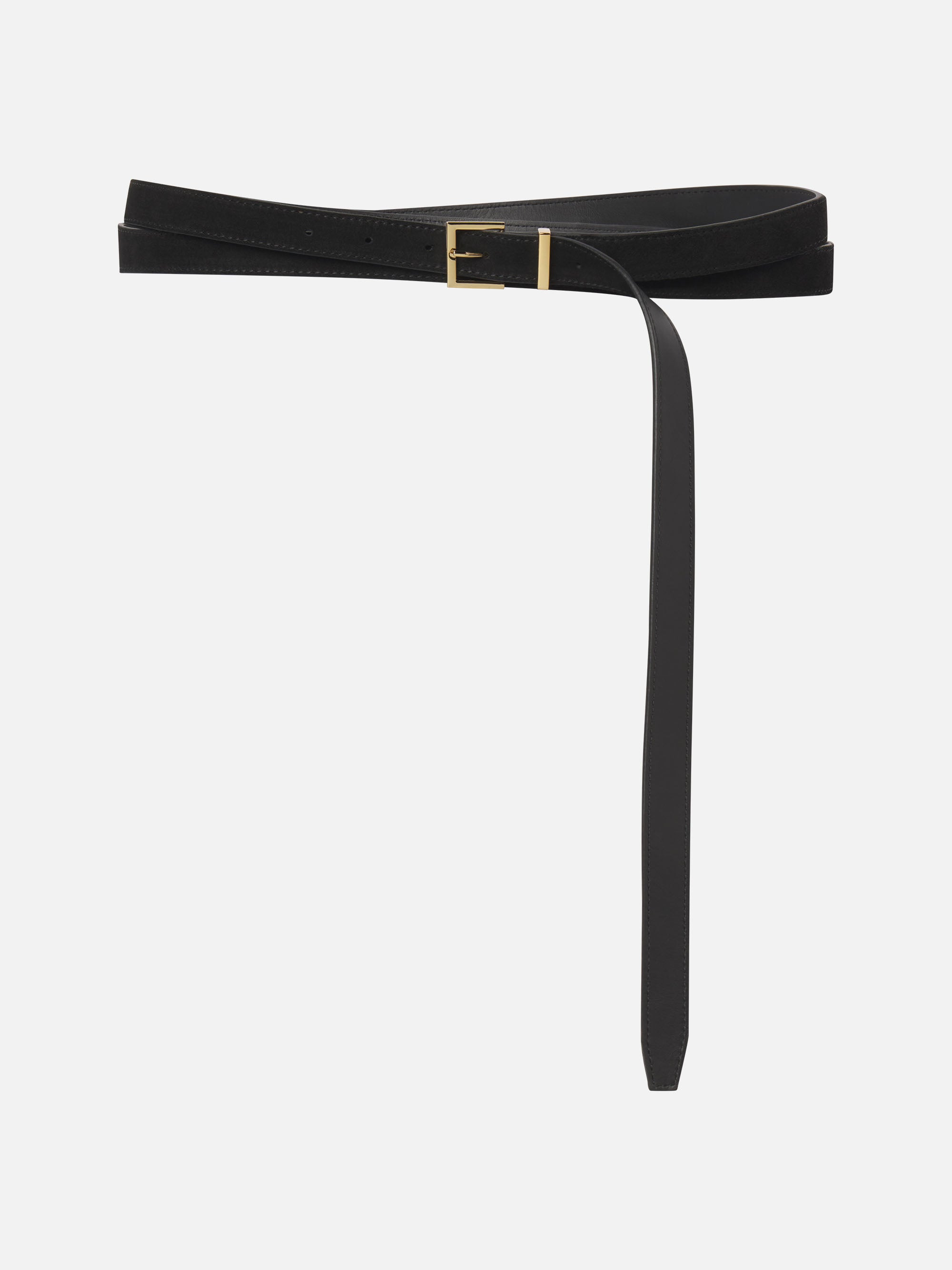 The Double Wrap Belt in Black - 1