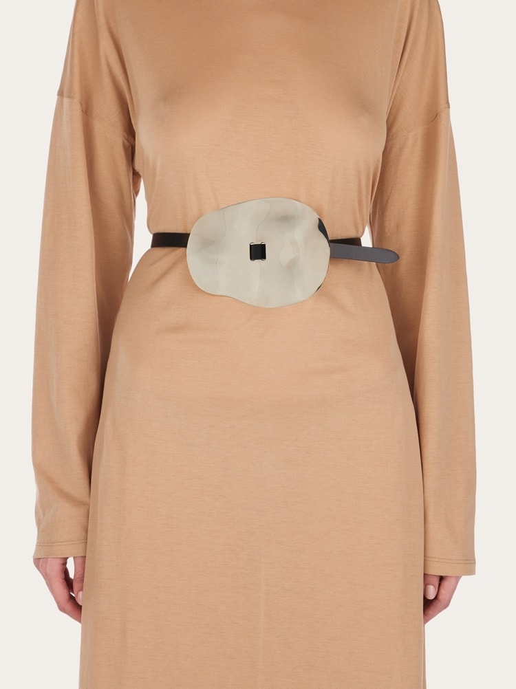 FIXED BELT WITH SCULPTURED BUCKLE - 4