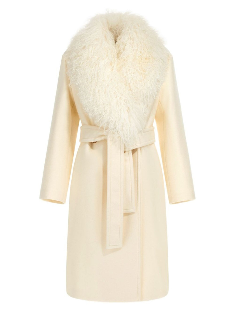 shearling-trimmed coat 1