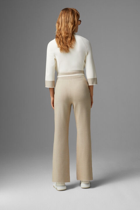 Manon knitted trousers in Beige - 3