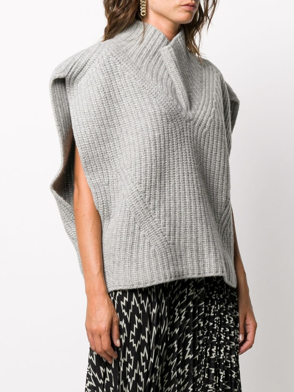 oversized sleeveless jumper - 3