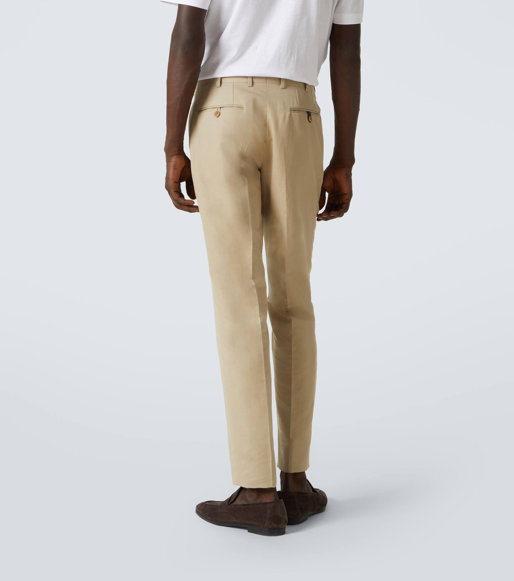 Pienza linen and cotton straight pants - 4