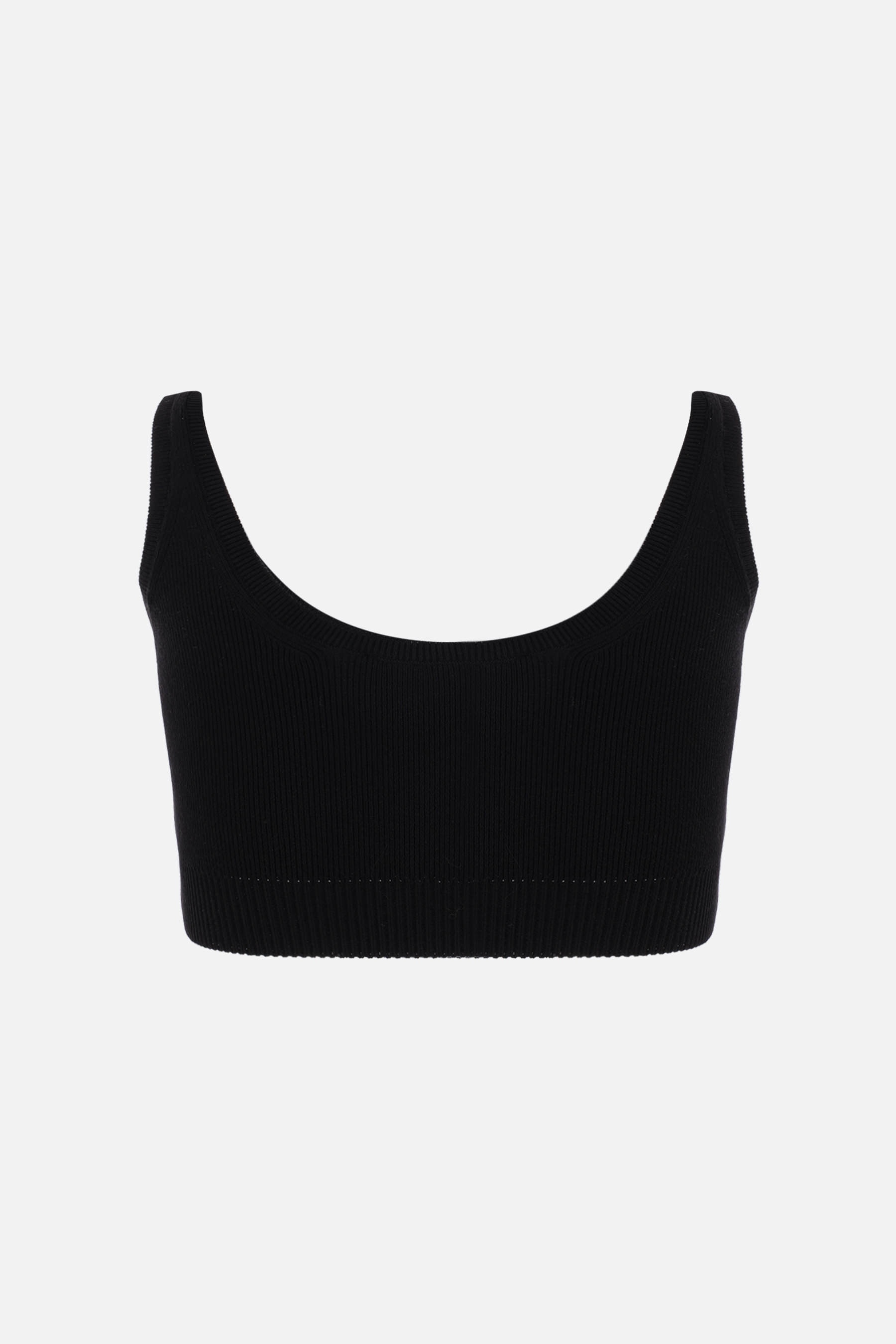 STRETCH KNIT BRA WITH CUT-OUT - 2