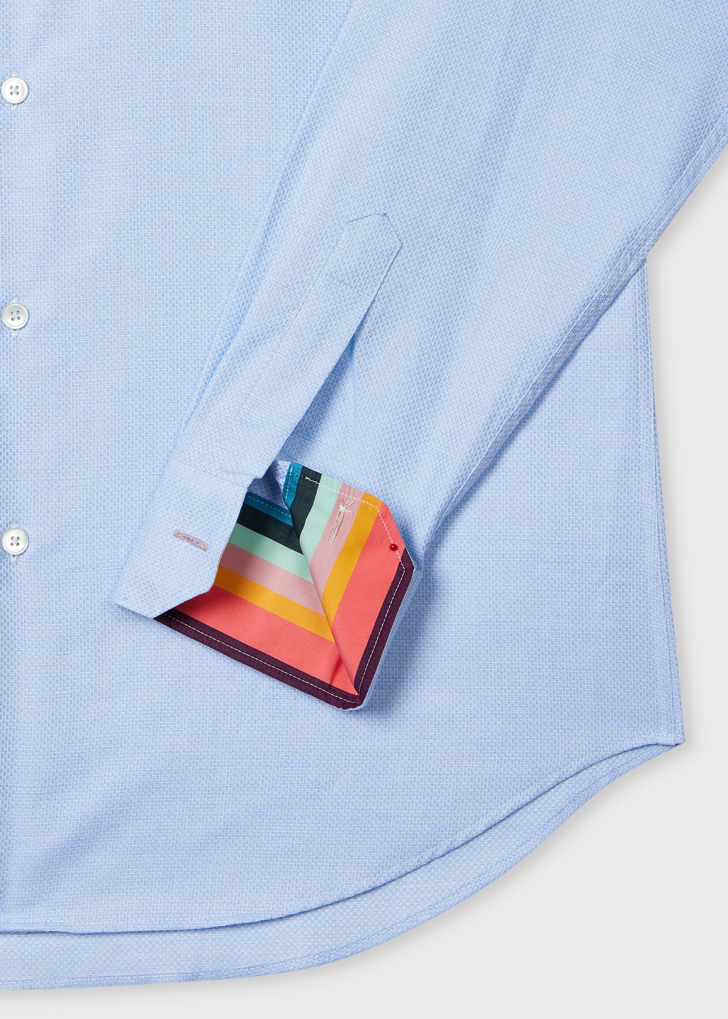 Tailored-Fit Blue Geo Easy Care Shirt - 2