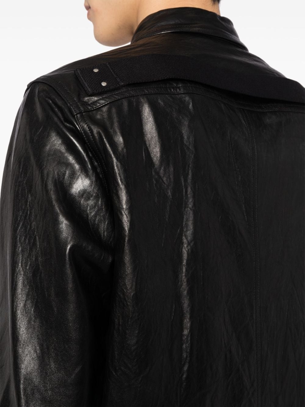 leather shirt jacket - 5