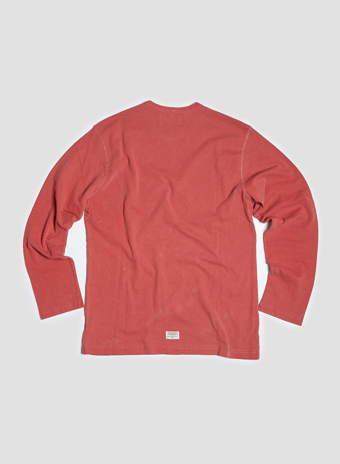 Embroidered Arrow Long Sleeve Tee in Vintage Red - 4