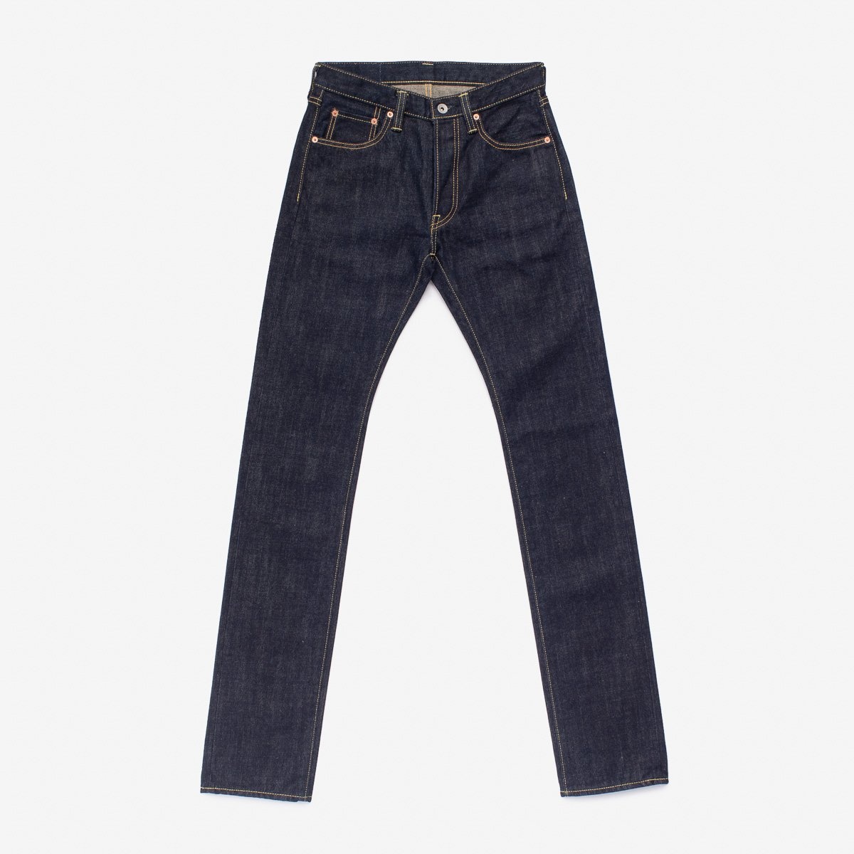 IH-555N 17oz Selvedge Denim Super Slim Cut Jeans - Natural Indigo - 1