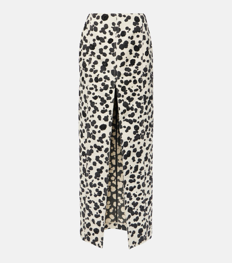 AREA DALMATIAN DENIM MIDI SKIRT outlook